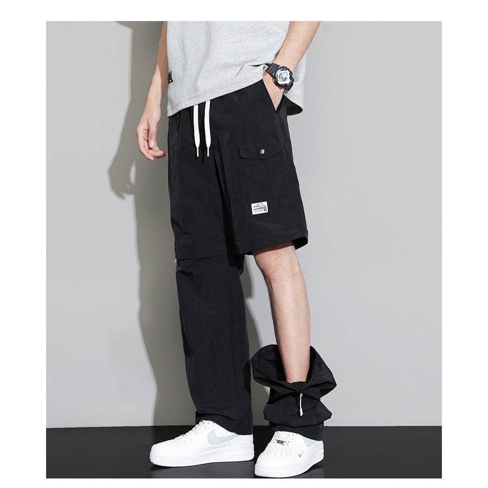 Convertible Zipper Cargo Shorts Men's Convertible Bermuda Zip-off