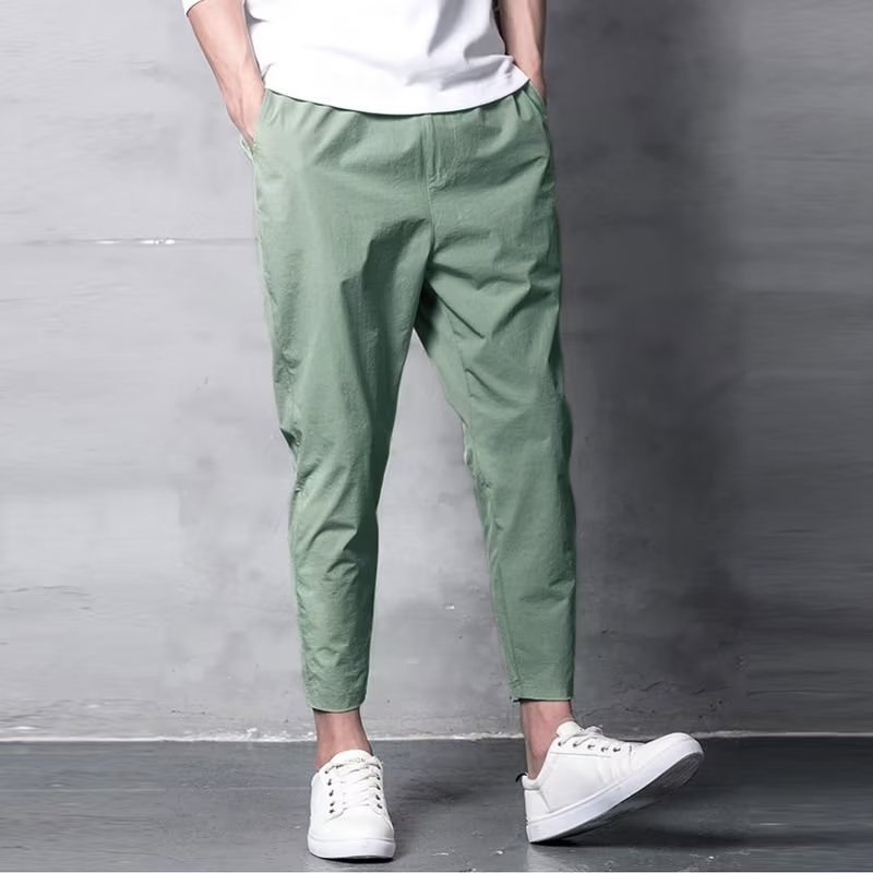 Pantaloni cropped casual elasticizzati estivi da uomo Aspie Shop