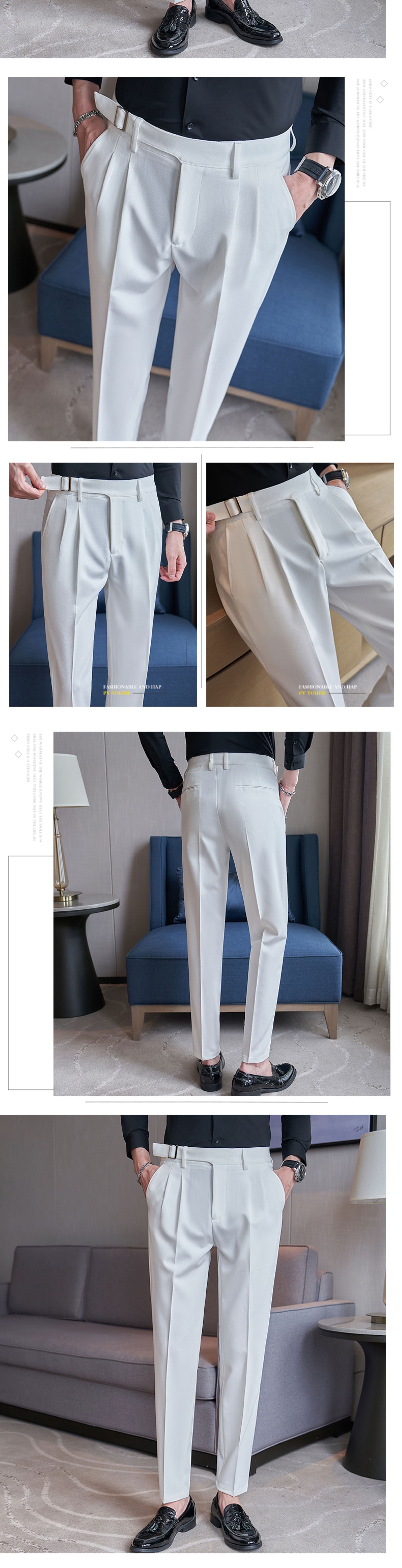 Pantaloni Casual Da Lavoro Uomo – Cotone Popeline Invernale Con Tasconi Laterali