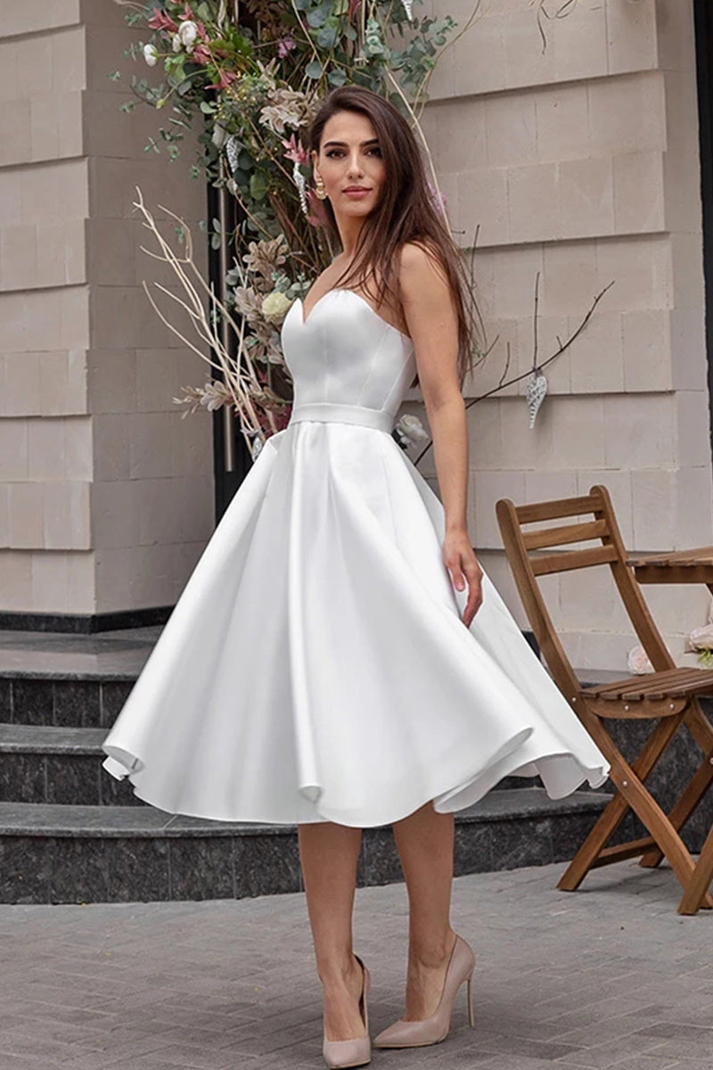 Korean Style Strapless Light Minimal Wedding Dress - Aspie Shop Korean Style Strapless Light Minimal Wedding Dress - Aspie Shop